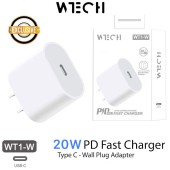 WTECH WT1-W 20W PD Fast Charger Wall Charger - Adapter Wall Plug