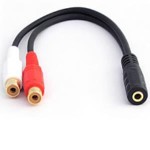 3.5mm - 2RCA Cable Adapter F/2F