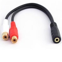3.5mm - 2RCA Cable Adapter F/2F
