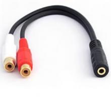 3.5mm - 2RCA Cable Adapter F/2F