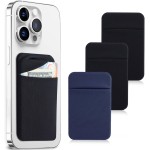Card Holder for Back of Phone, Silicone Wallet Stick-on ID Credit Card Pockets for Smartphones