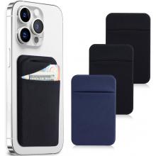 Card Holder for Back of Phone, Silicone Wallet Stick-on ID Credit Card Pockets for Smartphones