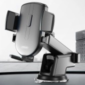 car phone holder with telescopic extendable arm for dashboard and window