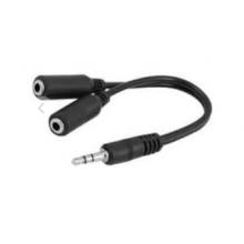 Stereo Audio 3.5mm Y Cable 1M/2F Splitter