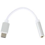 USB Type C to 3.5mm Headphone Jack Adapter Portable Audio Converter Cable Cord