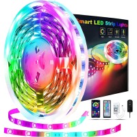 Led Lights for Bedroom 50ft, REEMEER Led Lights Music Sync Color Changing Led Strip Lights with App Control and Remote, Led Light Strip Used for Party, Home Decoration