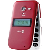 Doro PhoneEasy 626 Burgundy Consumer Cellular Mobile Phone Flip Phone