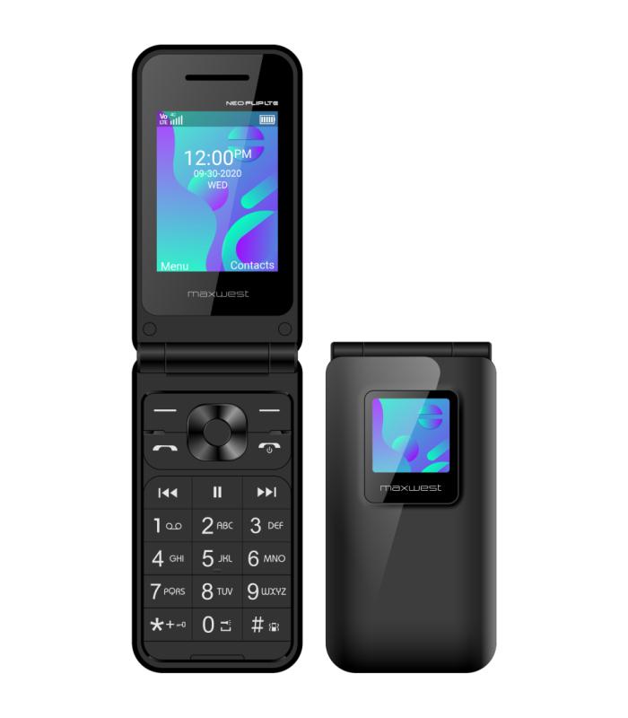 MAXWEST Uno 4G DUAL SIM Volte Flip Phone (Brand New) - Black