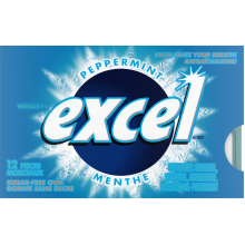 Excel Peppermint Sugarfree Gum, 12 Pieces