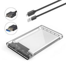 Transparent USB 3.0 to 2.5 SATA Hard Drive Enclosure