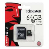 Kingston 64GB Micro SD Memory Card 64G SDHC Class 10 w/ SD Adapter